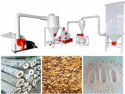 WPC pergola making machine -wood wastage crushing and grinding machine